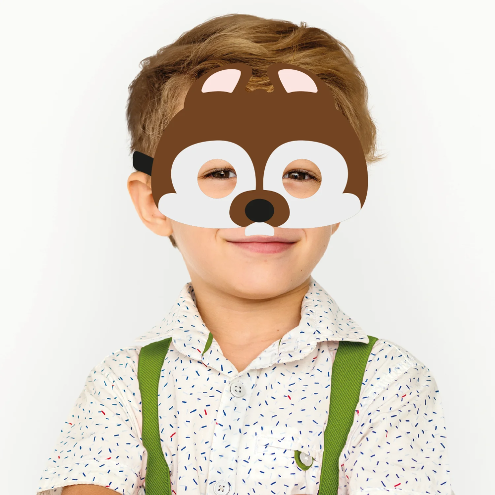 Maska filcowa dla dziecka - Wiewiórka