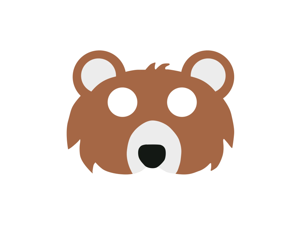 Felt mask for children - Bear