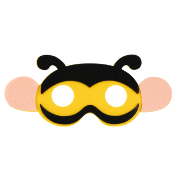 Maska filcowa dla dziecka - Pszczółka