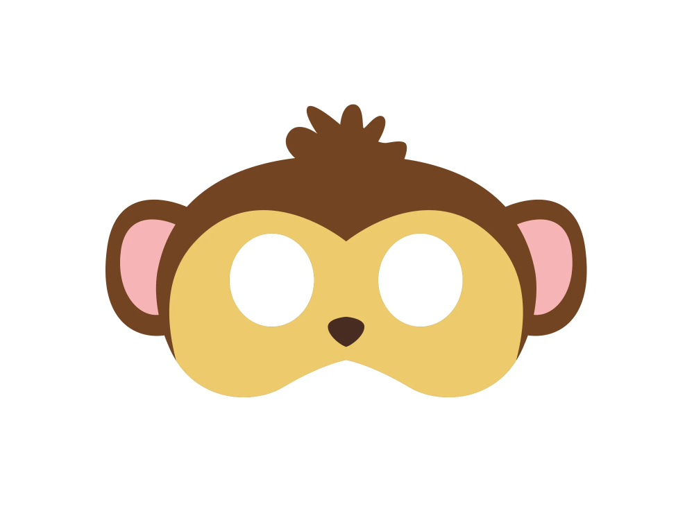Felt mask for children - Monkey