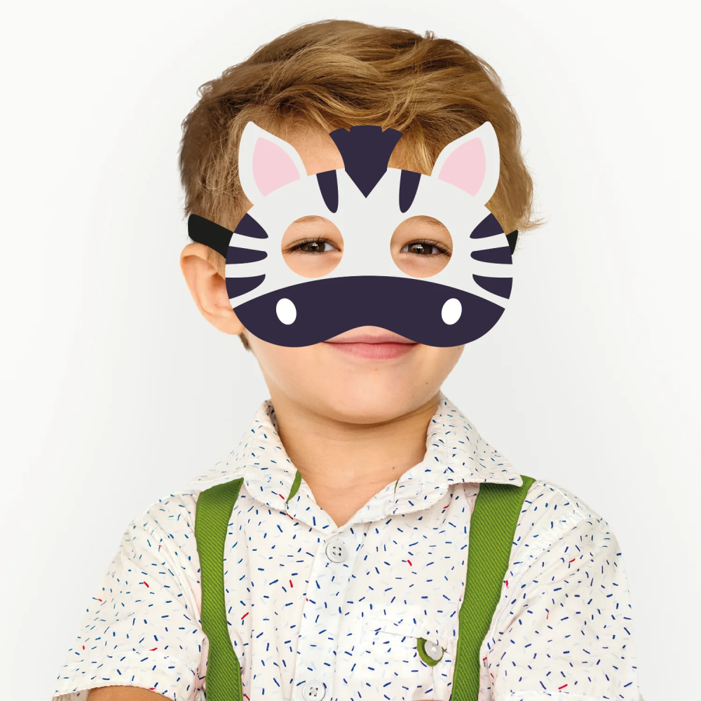 Maska filcowa dla dziecka - Zebra