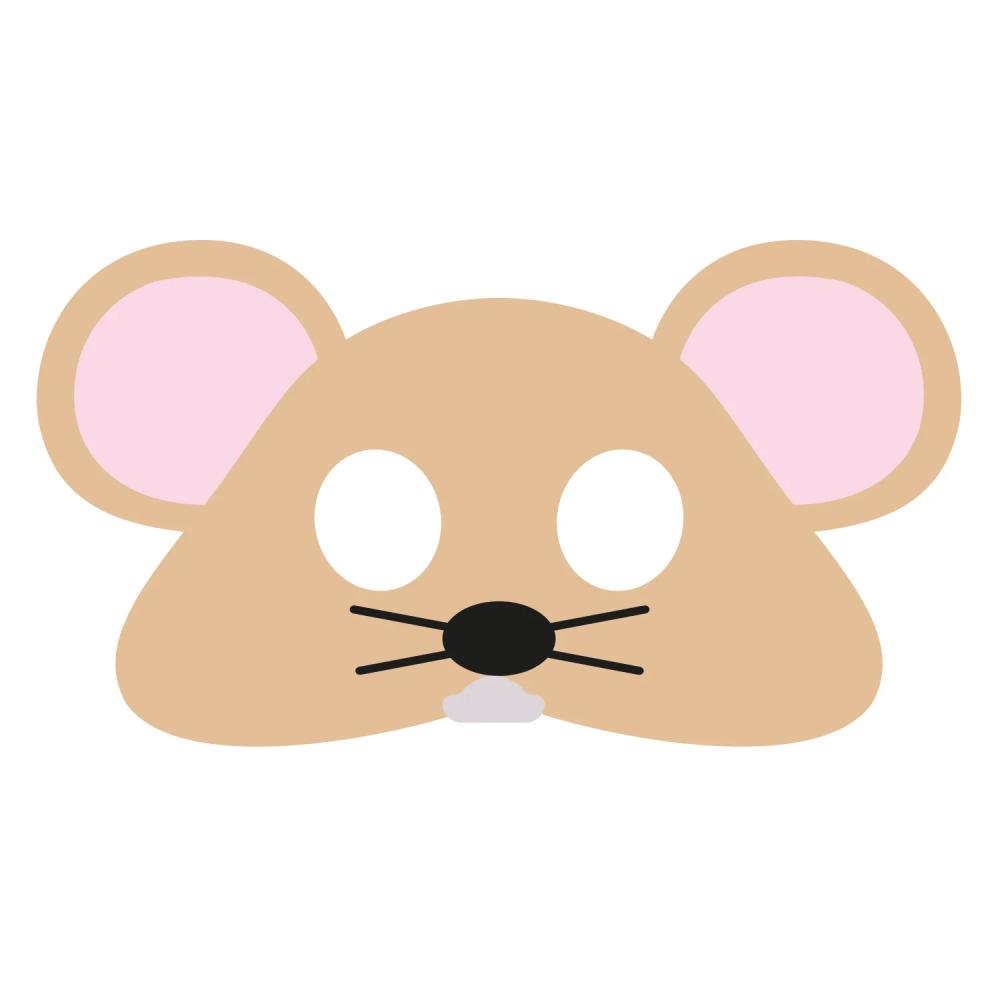Maska filcowa dla dziecka - Mysz