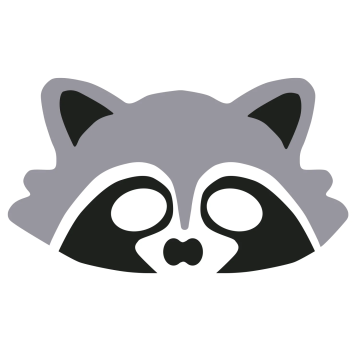 Felt mask for children - Raccoon
