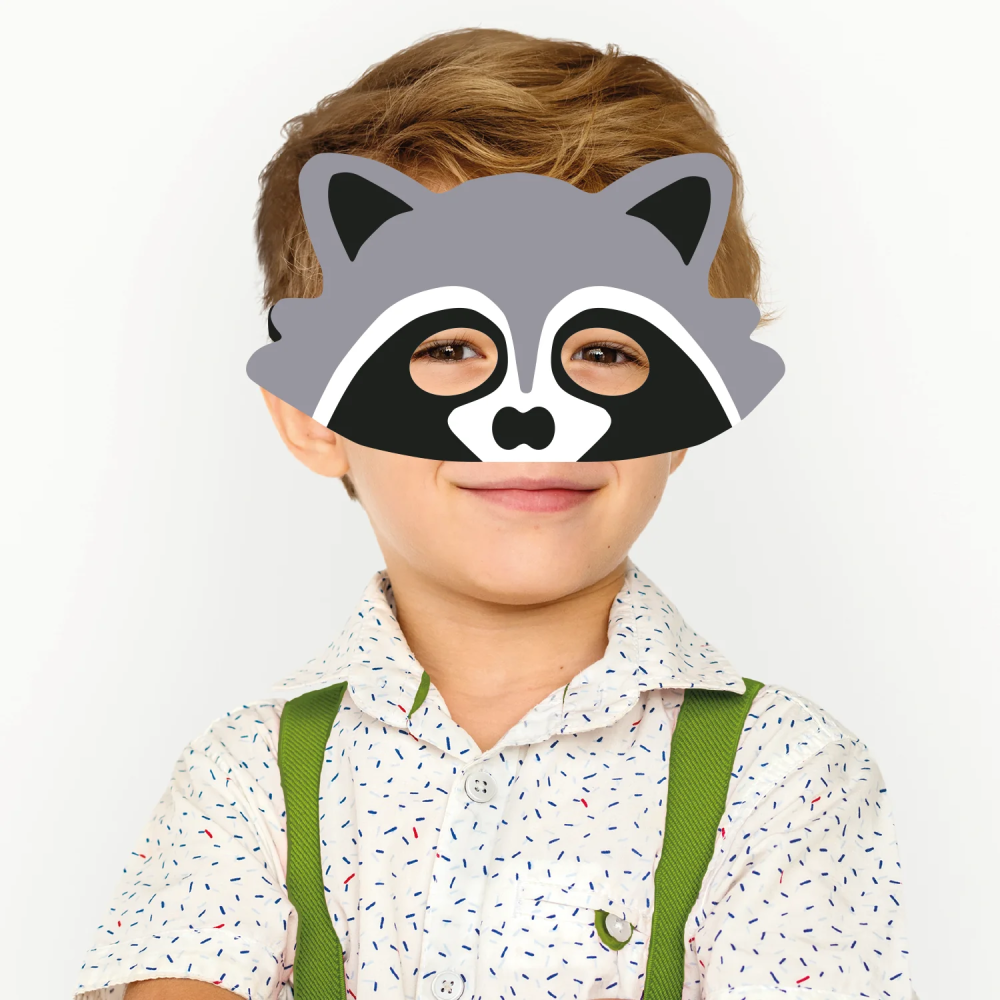 Felt mask for children - Raccoon