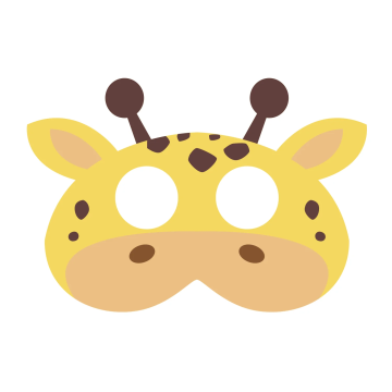 Maska filcowa dla dziecka - Żyrafa