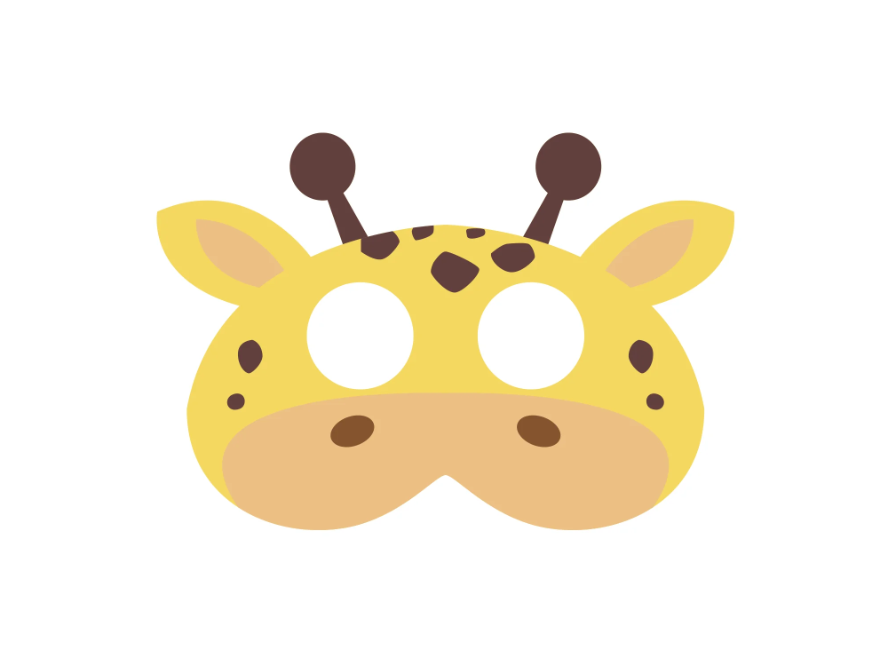 Felt mask for children - Giraffe