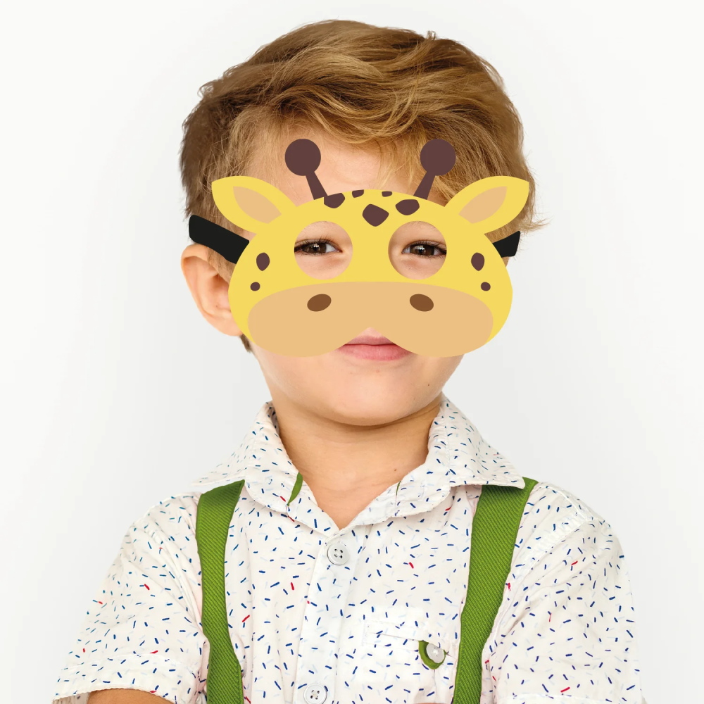 Maska filcowa dla dziecka - Żyrafa