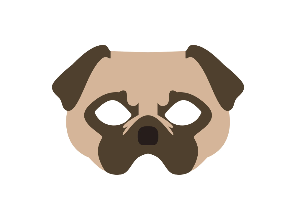 Felt mask for children - Dog