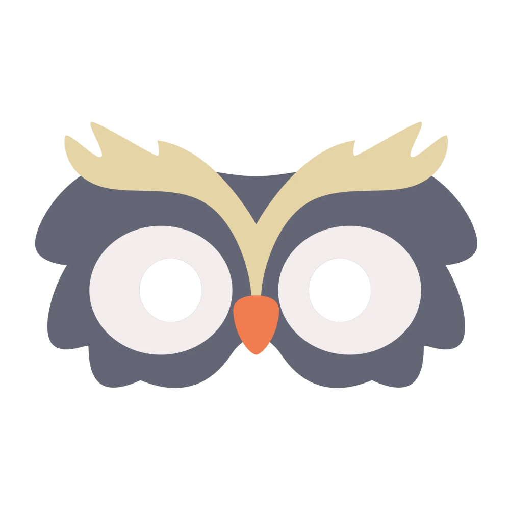 Felt mask for children - Owl