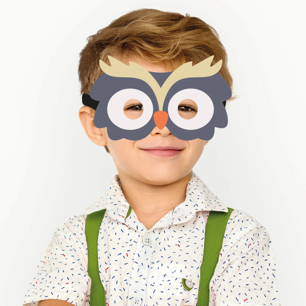 Maska filcowa dla dziecka - Sowa
