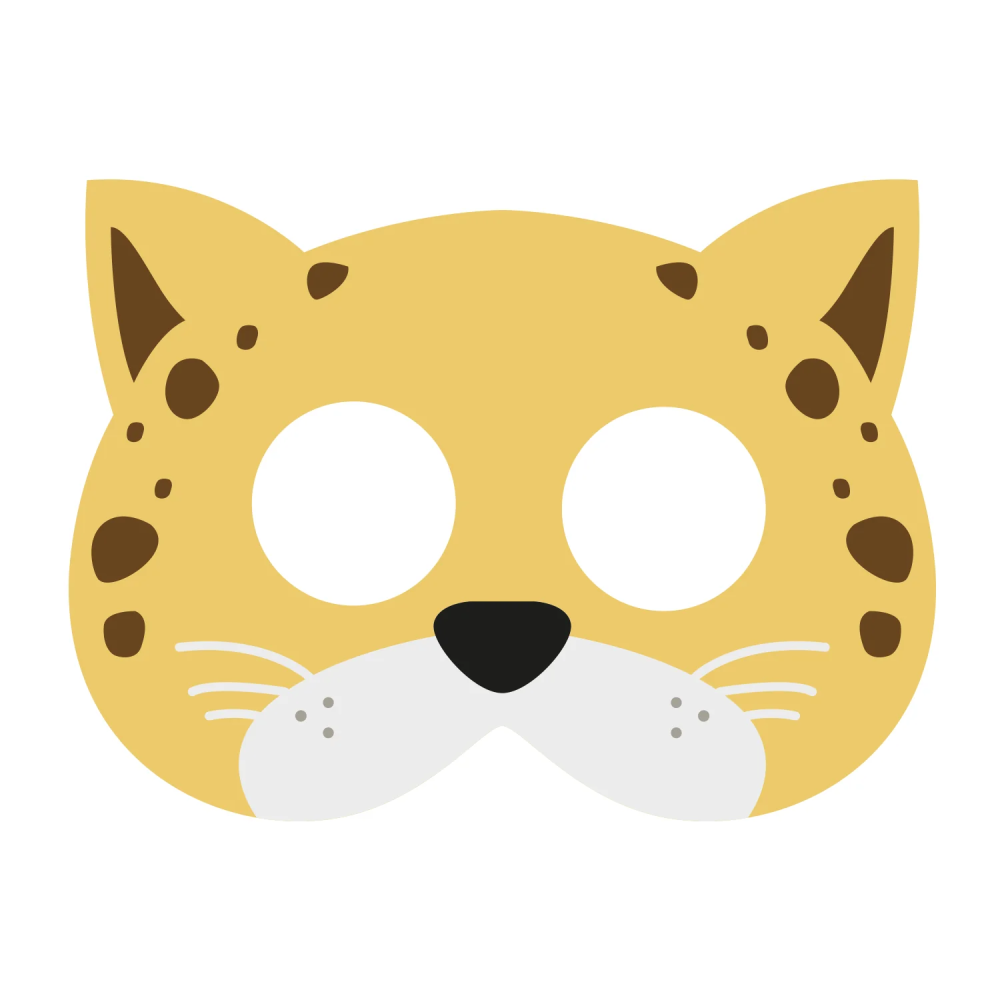 Felt mask for children - Leopard