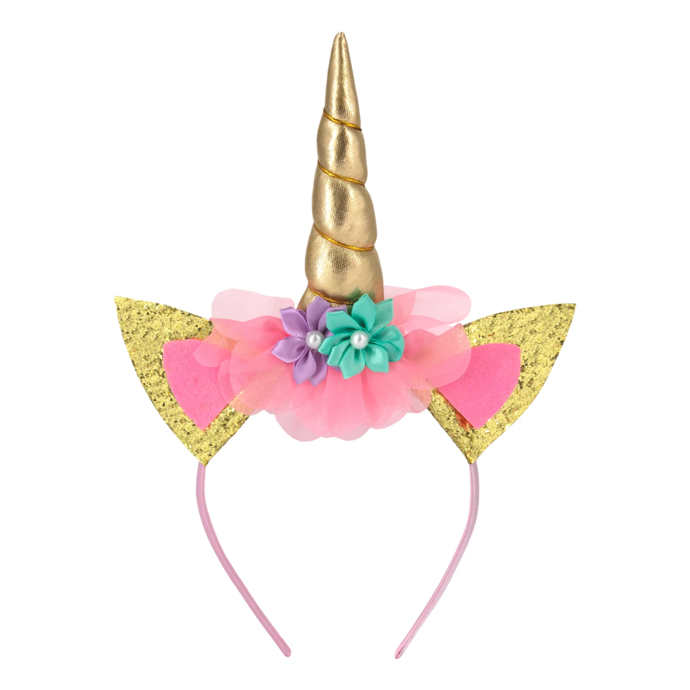 Headband for a child - Unicorn with golden horn