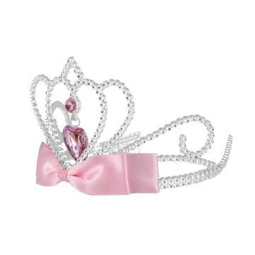 Crown for a child - Silver with pink gems