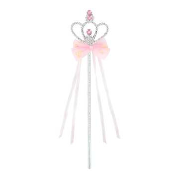 Magic wand Crown - Silver with pink gems