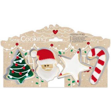 Cookie cutter set Christmas - ScrapCooking - 4 pcs.