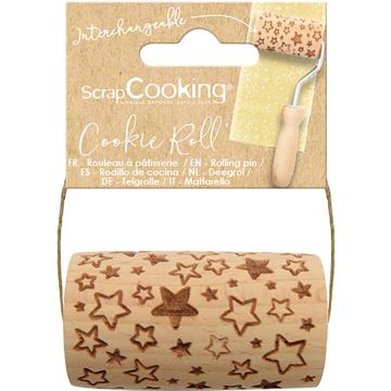 Wałek grawerowany Gwiazdki - ScrapCooking - 7 cm