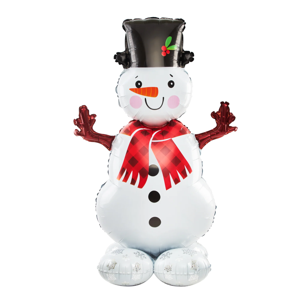 Standing Christmas foil balloon Snowman - 70 x 110 cm