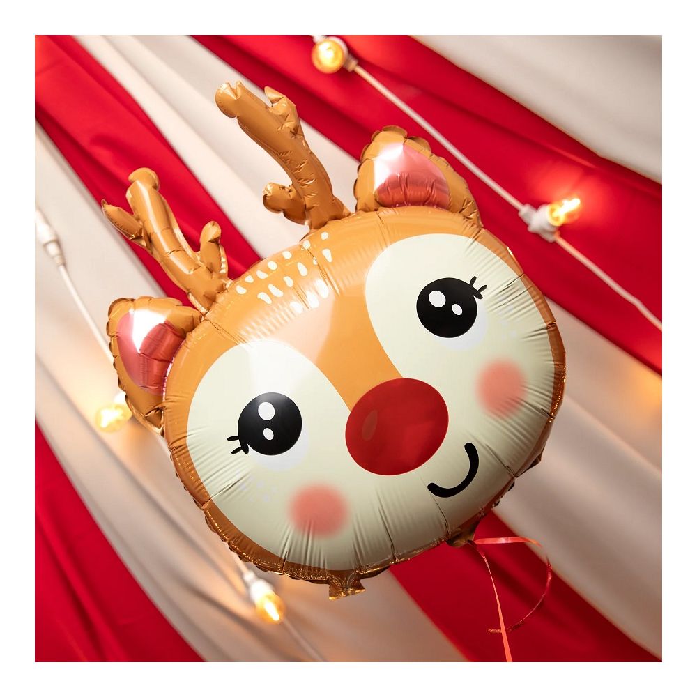Balon foliowy świąteczny Rudolf - 55 x 65 cm