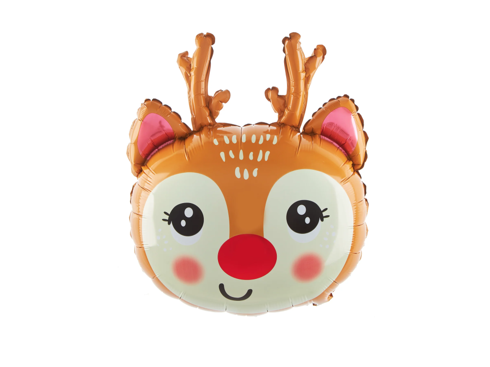 Christmas foil balloon Rudolf - 55 x 65 cm