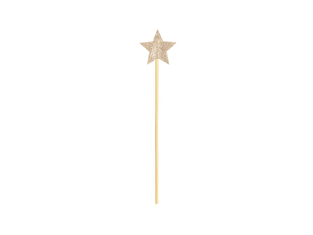 Różdżka Gwiazda  - PartyDeco - złota