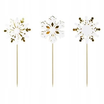 Cake toppers Snowflakes - 3 pcs.