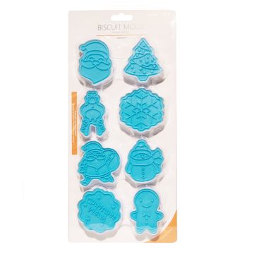 Cutters with cookie templates Merry Christmas - 8 pcs.