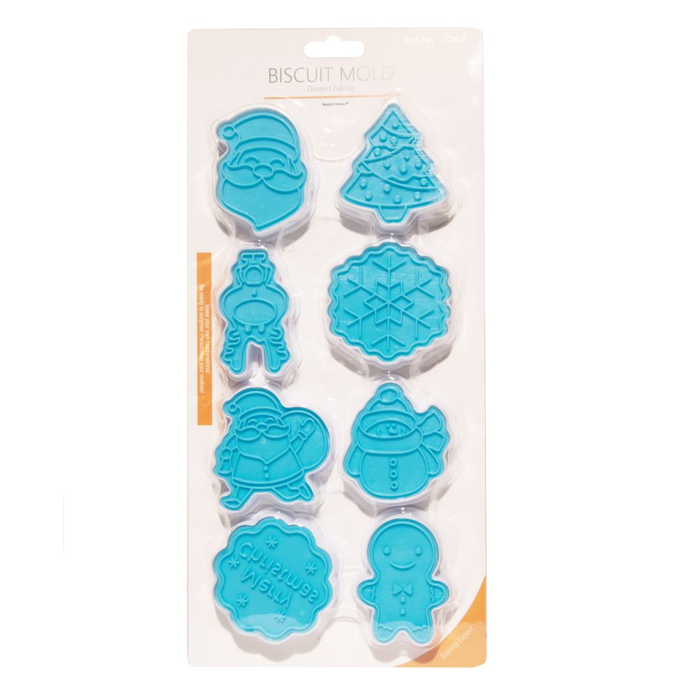 Cutters with cookie templates Merry Christmas - 8 pcs.