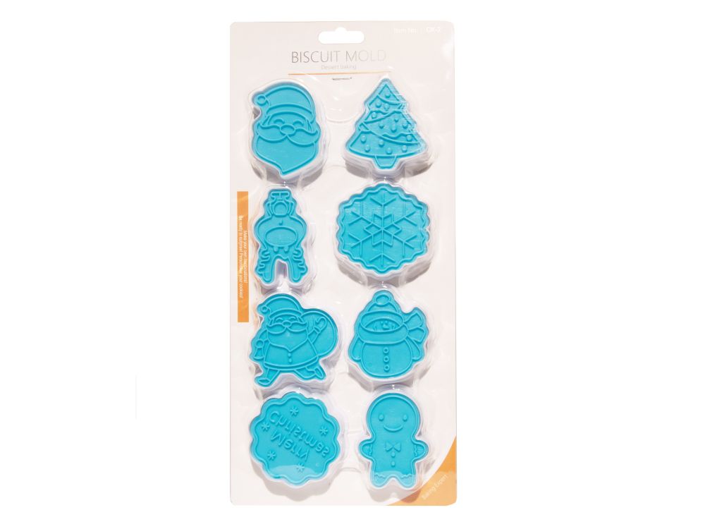 Cutters with cookie templates Merry Christmas - 8 pcs.
