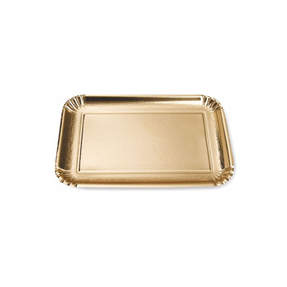 Tacka pod ciasta Elite - Cuki - złota, 24 x 17,2 cm