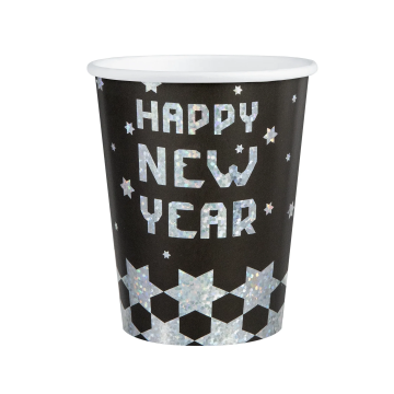 Paper cups - Happy New Year, 220 ml, 6 pcs.