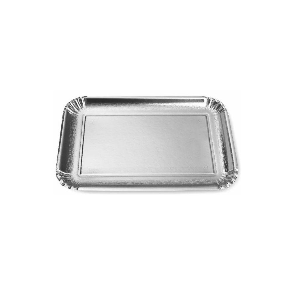 Tray for cakes - Cuki - silver, 24 x 17,2 cm