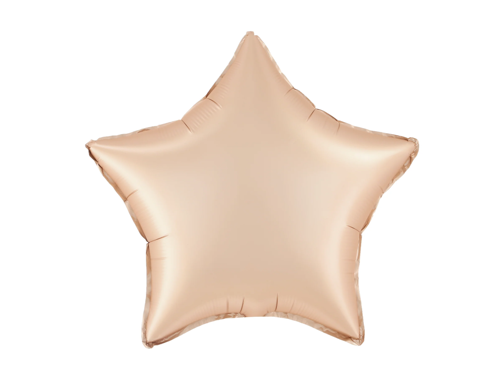 Balon foliowy Gwiazda - pudrowy róż, 45 cm