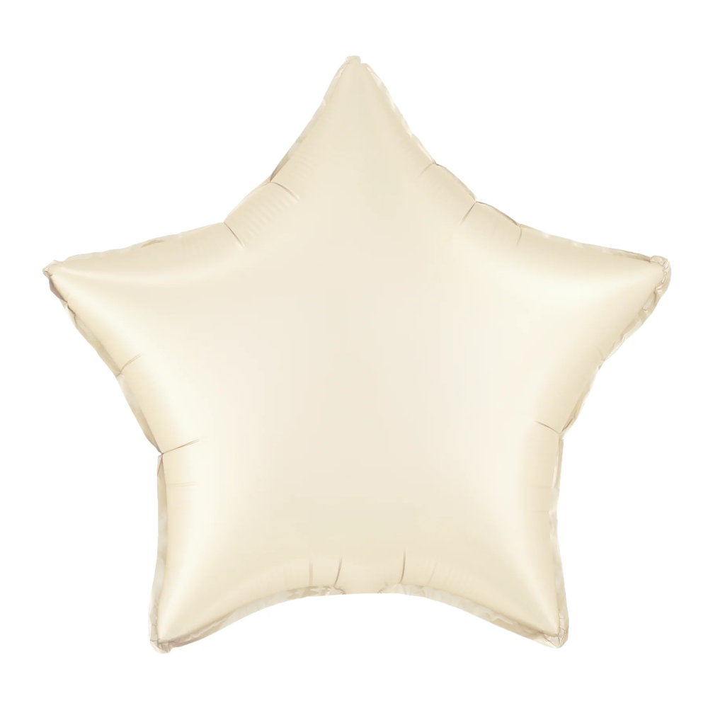 Balon foliowy Gwiazda - kremowy, 45 cm