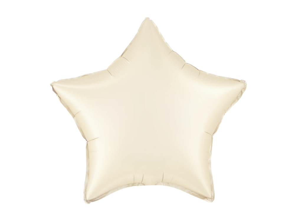 Balon foliowy Gwiazda - kremowy, 45 cm