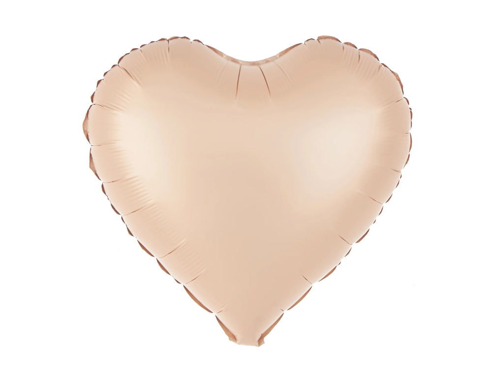 Balon foliowy Serce - pudrowy róż, 45 cm