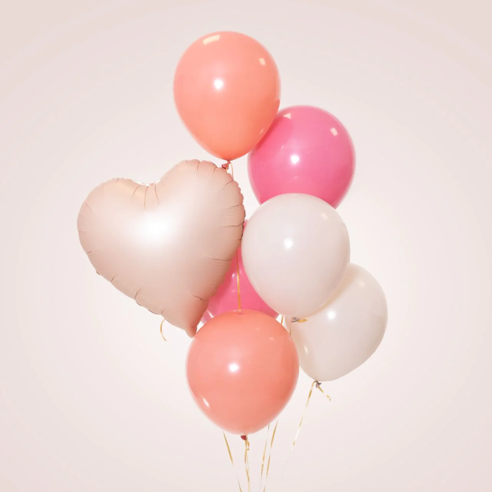 Foil balloon Heart - powder pink, 45 cm