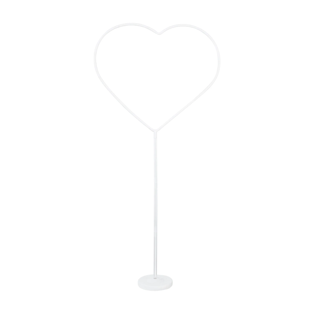 Balloon stand Heart - white, 150 cm