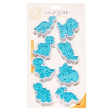 Cutters with cookie templates Dinosaurs - 8 pcs.