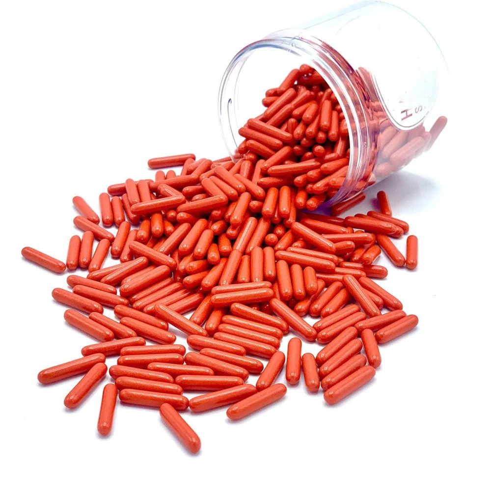 Posypka cukrowa Red Rods - Happy Sprinkles - czerwone, 90 g