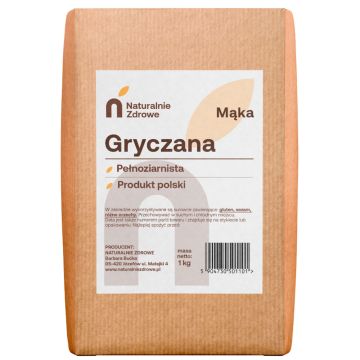 Mąka gryczana pełnoziarnista - Naturalnie Zdrowe - 1 kg