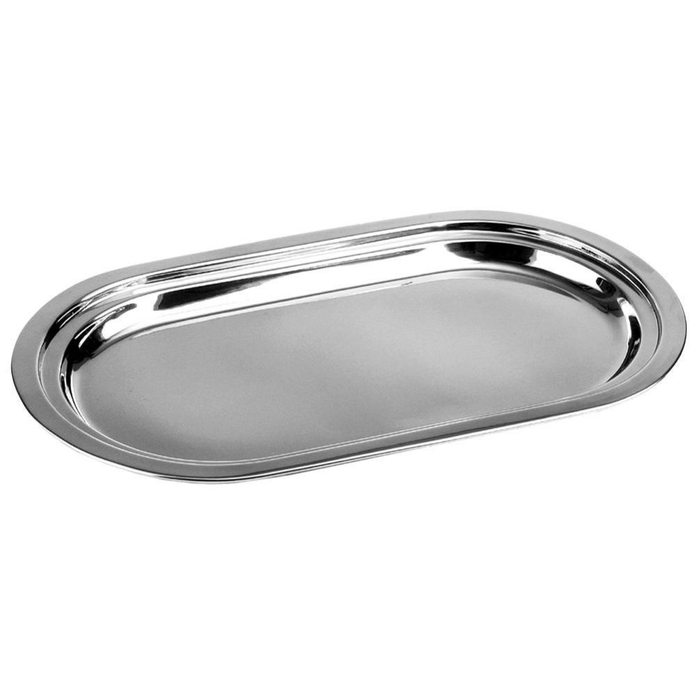 Oval steel serving tray - Orion - 33.5 x 19.5 cm