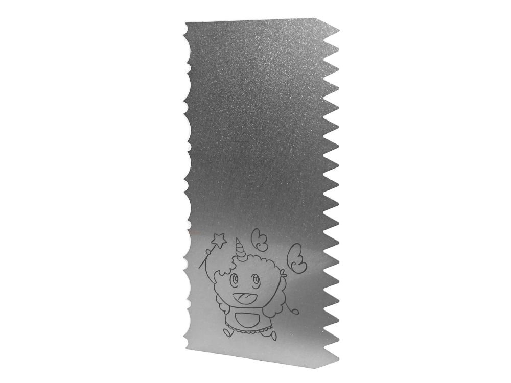 Spatula and cake scraper Serrated - Tortowe Ciocho - 22 cm