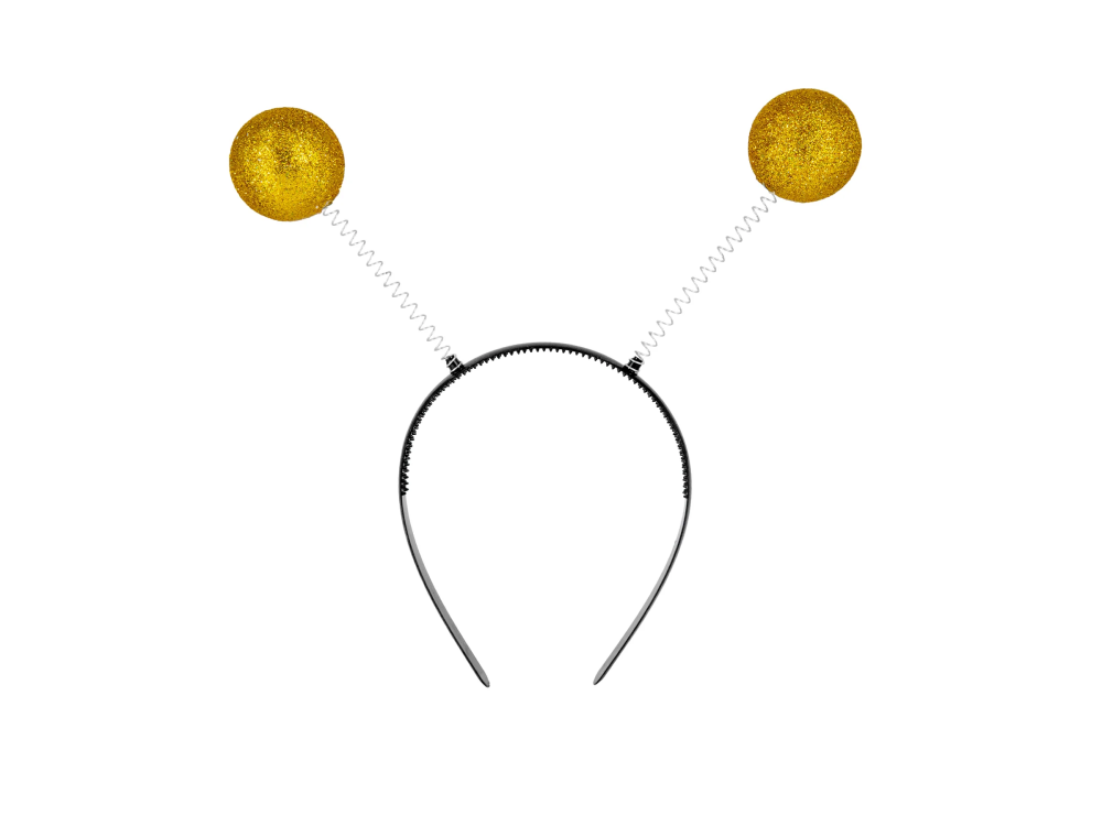 Headband for a child - Gold glitter balls