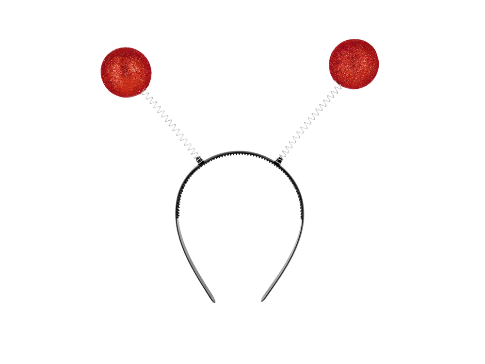 Headband for a child - Red glitter balls