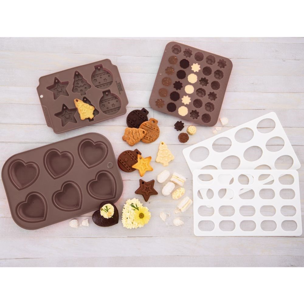 Silicone mold for cookies and chocolates - Orion - Christmas, 6 pcs.