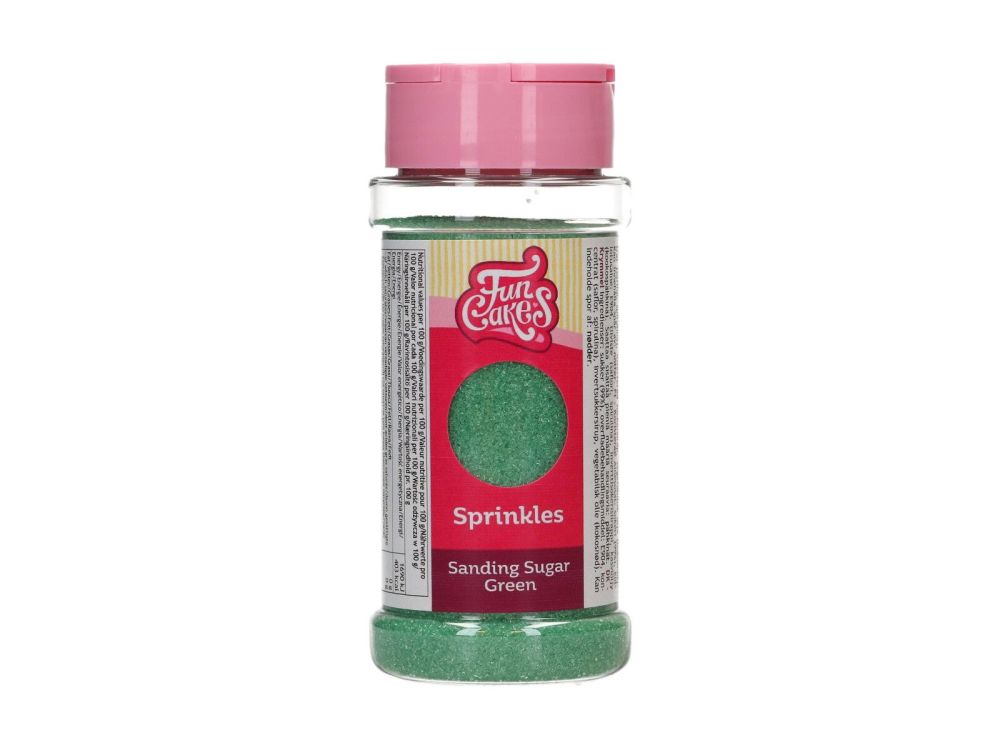 Cukier dekoracyjny drobny - FunCakes - Zielony, 80 g