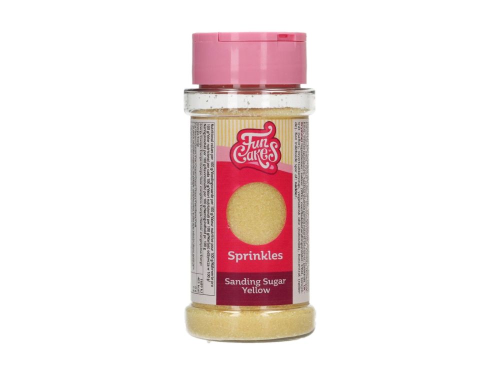 Sanding sugar - FunCakes - Yellow, 80 g