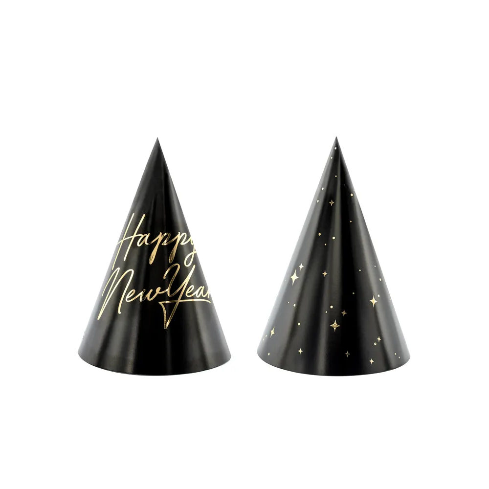 Paper Hats - PartyDeco - Happy New Year, 6 pcs.