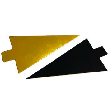 Banquet for single portions Triangular gold and black - 10 pcs.