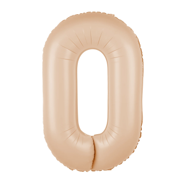 Balon foliowy karmelowy - cyfra 0, 100 cm